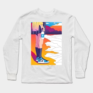 Vaporwave pop Aesthetic Long Sleeve T-Shirt